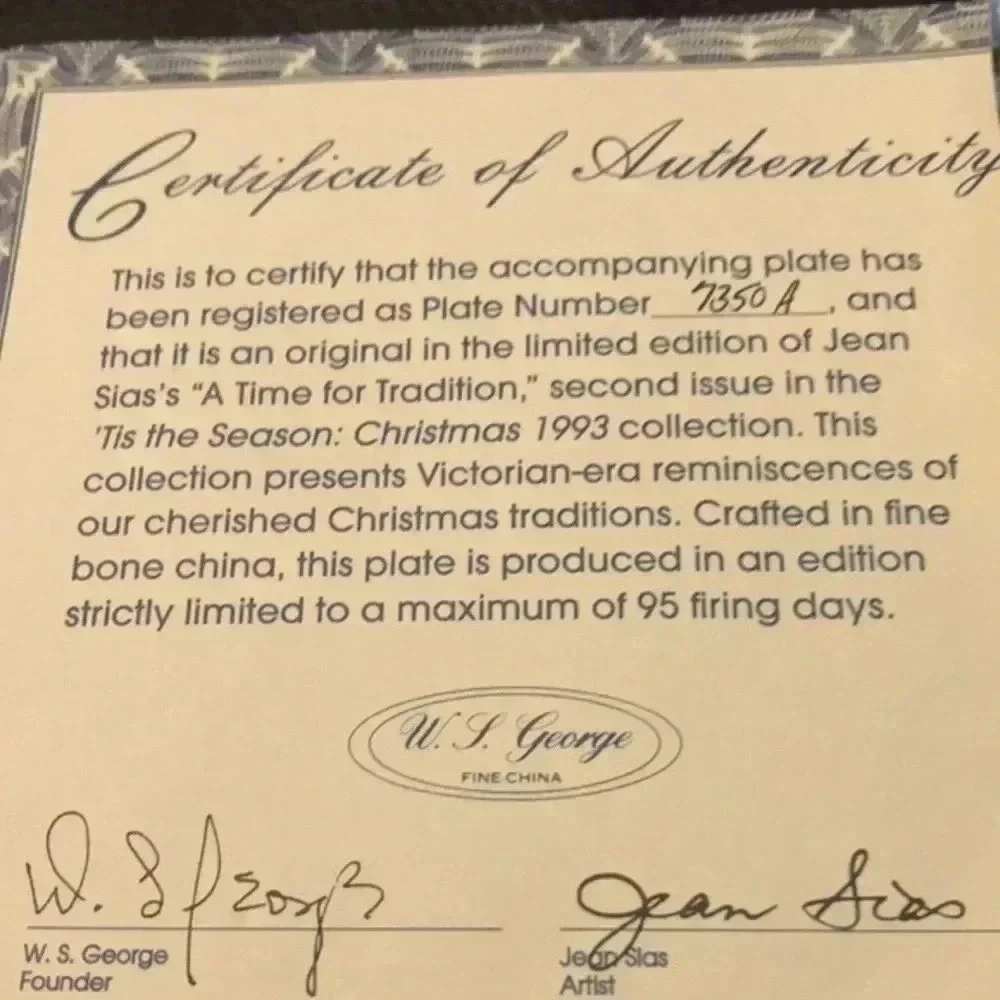 A‎ time for tradition collector plate